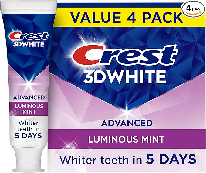 Crest 3D White Advanced Luminous Mint Teeth Whitening Toothpaste