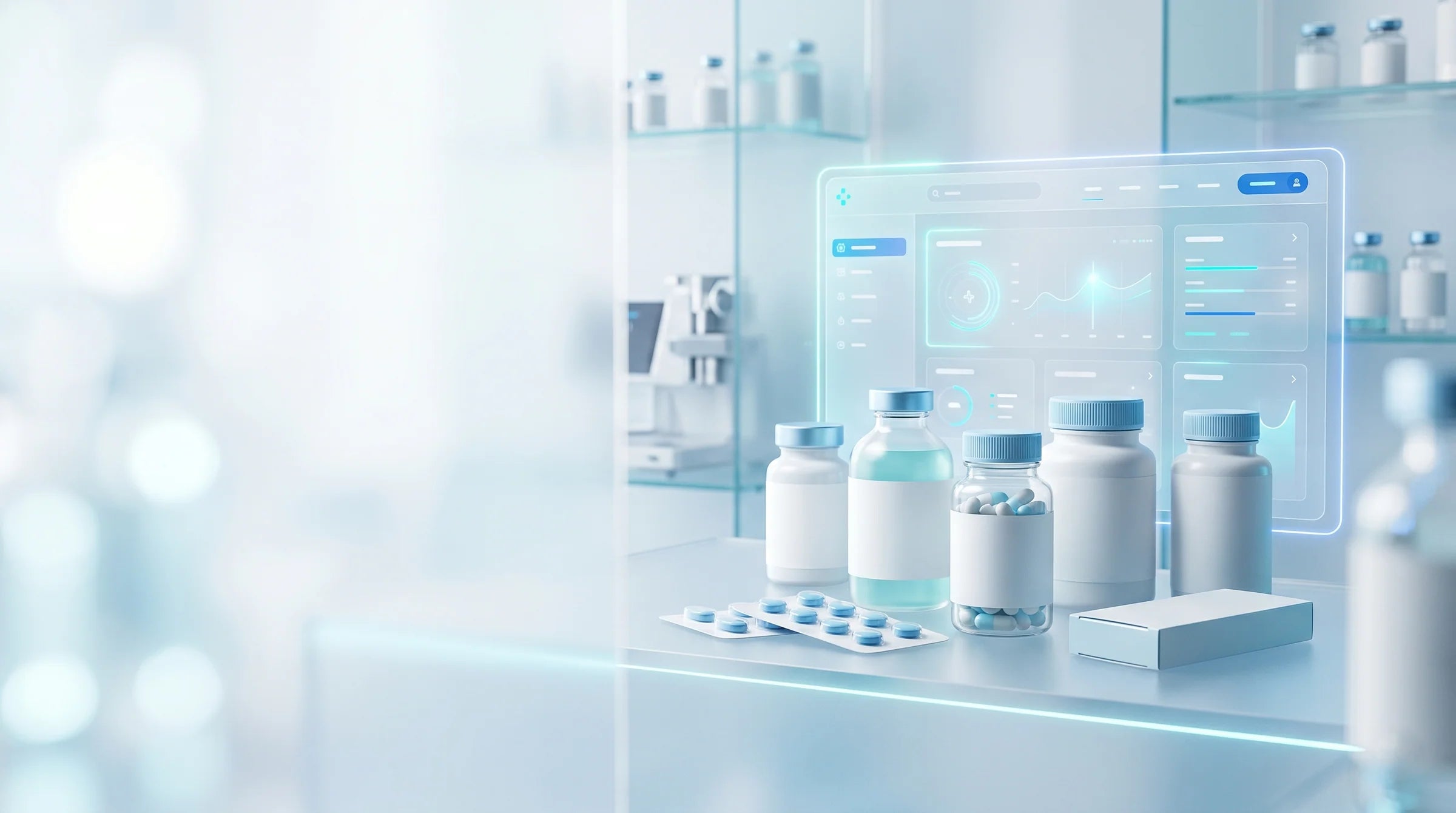 Premium online pharmacy dashboard with healthcare products